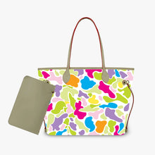 Customized Minimalist Madam Shoulder Tote Bag Green Camo Handbags and Purse Madam 2pcs Cloud Camo PU Leather Purse and Wallet