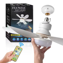 LED Ceiling Fan Light E27 with Remote Control for Dimming, Suitable for Living Room, Study, Household Use, 85-265V