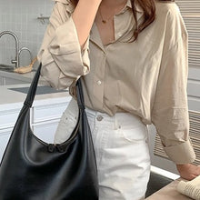 New Double Zipper Leather Hobo Bag Small Size Slouchy Design Shoulder Purses Minimalist Slouchy Tote Handbag Women's Fashion