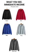 Oversize Women Hoodies Casual Solid Zip Up Hooded Sweatshirt Harajuku Korean Loose Couple Hoodie Jacket Coat Streetwear
