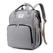 Large Capacity Mommy Diaper Backpack with Changing Mat Foldable Baby Bed Nursing Bag for Milk Bottle Storage