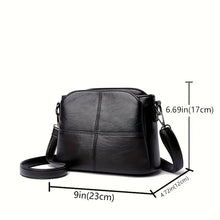 Daily Minimalist Small Square Leather Shoulder Bag Smooth Metal Buckles, Casual Crossbody Bag for Women Street Matching