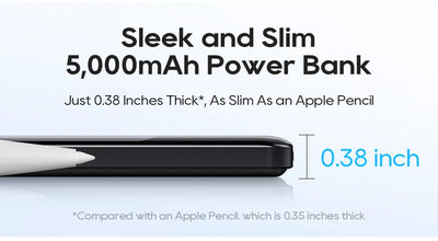 KUULAA Qi2 Magnetic Power Bank 5000mah 15W Wireless Charging 22.5W Wired Charge Qi2-Certified for iPhone 17 16 15 14 13 Pro Max