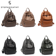 Natural Cowhide Backpack for Women&men Minimalist Design Casual Daily Versatile College Students' Shoulder Bags Travel Knapsack