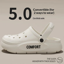 Men's clogs for summer outerwear with a thick-soled and anti-slip beach feel, double-layered flip-flops and couple slippers gift