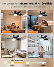30W Ceiling Fan Light E27 with Remote LED Dimming Function Suitable for Living Room Study and Home use 85-265V