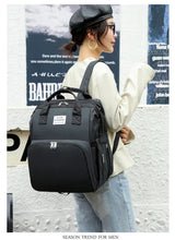 Large Capacity Mommy Diaper Backpack with Changing Mat Foldable Baby Bed Nursing Bag for Milk Bottle Storage