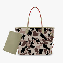 Customized Minimalist Madam Shoulder Tote Bag Green Camo Handbags and Purse Madam 2pcs Cloud Camo PU Leather Purse and Wallet