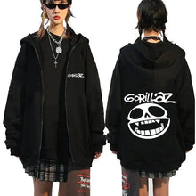 Rock Band Gorillaz Demon Days Eyes Graphic Zipper Hoodie Men Hip Hop Fashion Oversized Zip Up Jacket Unisex Zip Up Sweatshirt