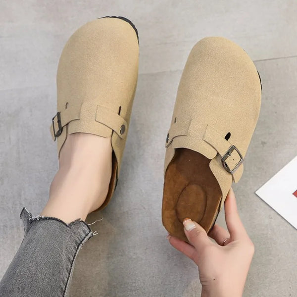 Fashion Shevalues Clogs Women Men Classic Cork Mules Suede Slippers Cork Clogs Slippers Antislip House Sandals with Arch Support