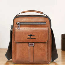 Daily Wear Minimalist Leather Shoulder Bag Metal Buckle Closure, Simple Vertical Crossbody for Men Casual Street Matching