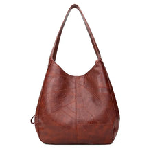 Women Soft PU Leather Tote Bag Vintage Shoulder Handbag Minimalist Top Handle Casual Everyday Purse