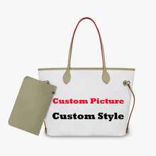 Customized Minimalist Madam Shoulder Tote Bag Green Camo Handbags and Purse Madam 2pcs Cloud Camo PU Leather Purse and Wallet