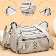1pcs PU Leather Soft Multi-Pocket Crossbody Bag Large Capacity Minimalist Casual Shoulder Fashionable shoulder bag
