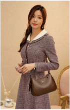 Luxury Designer Women's Handbag High-Quality Leather Retro Minimalist Crossbody Shoulder Bag Female Purse