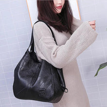 Women Soft PU Leather Tote Bag Vintage Shoulder Handbag Minimalist Top Handle Casual Everyday Purse