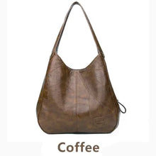 Women Soft PU Leather Tote Bag Vintage Shoulder Handbag Minimalist Top Handle Casual Everyday Purse