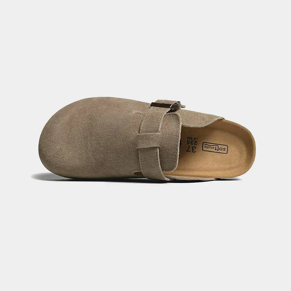 New Boston Clogs Slippers For Women Men Cork Sandals Femme Hombre Suede Mules Slides With Arch Mujer Zuecos Shoes