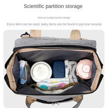 Large Capacity Mommy Diaper Backpack with Changing Mat Foldable Baby Bed Nursing Bag for Milk Bottle Storage