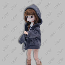 For Blythe DLL Zsiga Oversized Casual Jacket Hoodie For OB22/24 1/6 BJD Azone Dolls Handmade Clothes Dressing Doll Clothing
