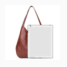 Women Soft PU Leather Tote Bag Vintage Shoulder Handbag Minimalist Top Handle Casual Everyday Purse