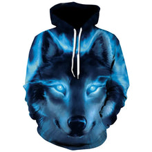 2023 Men's Oversized Hoodie 3D Wolf Animals Pattern Ferocious Warrior Fashion Sweatshirt Loose Street Funny Tracksuits Fitness