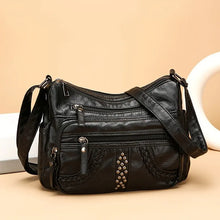 1pcs PU Leather Soft Multi-Pocket Crossbody Bag Large Capacity Minimalist Casual Shoulder Fashionable shoulder bag