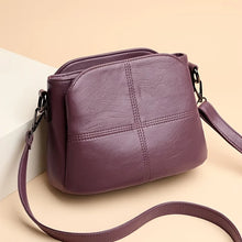 Daily Minimalist Small Square Leather Shoulder Bag Smooth Metal Buckles, Casual Crossbody Bag for Women Street Matching