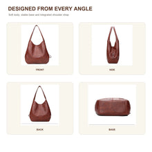 Women Soft PU Leather Tote Bag Vintage Shoulder Handbag Minimalist Top Handle Casual Everyday Purse
