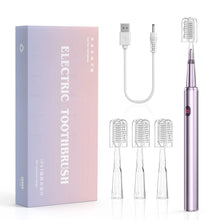Electric Toothbrush Mental Thin Brush Body Specially for Women Pure Wisdom Beauty Soft DuPont Bristle, 4 brush heads Waterproof