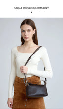 Luxury Women's Genuine Cowhide Leather Mini Shoulder Tote Bag Pebbled Leather Long Strap Underarm Handbag Minimalist Daily Purse