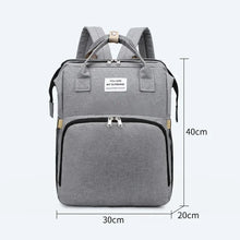 Large Capacity Mommy Diaper Backpack with Changing Mat Foldable Baby Bed Nursing Bag for Milk Bottle Storage