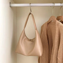 New Double Zipper Leather Hobo Bag Small Size Slouchy Design Shoulder Purses Minimalist Slouchy Tote Handbag Women's Fashion