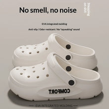 Men's clogs for summer outerwear with a thick-soled and anti-slip beach feel, double-layered flip-flops and couple slippers gift