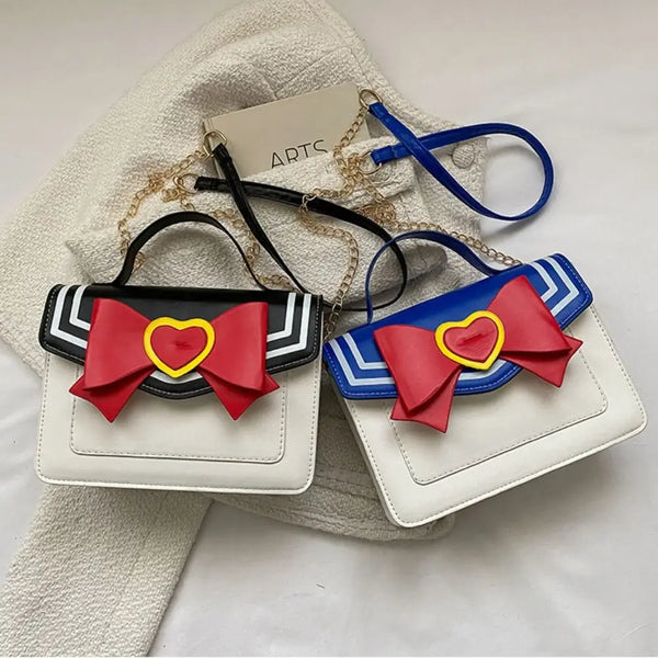 Fashion Minimalist Kawaii Messenger Bag High-capacity Pu Leather Chain Bags Solid Color Underarm Handbags Single Shoulder Bag