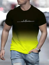 Simple Printed Men's Clothing Fashion Oversized Men's T-Shirt Summer Outdoor Breathable Men Top New Round Neck Men Short Sleeve