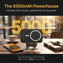 5000mAh Magnetic Wireless Power Bank, Compact Portable Fast Charging External Battery, Mini Phone Charger for iPhone 12 13 14 15 Pro Pro Max