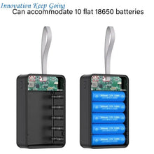 E65C High Capacity 10 Cell 18650 Battery Shell Support Wireless Charging For DIY Power Banks And Outdoor Use Battery Case