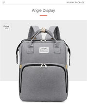 Large Capacity Mommy Diaper Backpack with Changing Mat Foldable Baby Bed Nursing Bag for Milk Bottle Storage