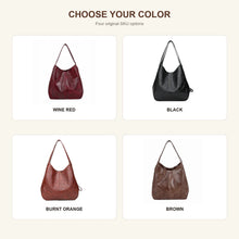 Women Soft PU Leather Tote Bag Vintage Shoulder Handbag Minimalist Top Handle Casual Everyday Purse