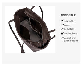 Luxury Women's Genuine Cowhide Leather Mini Shoulder Tote Bag Pebbled Leather Long Strap Underarm Handbag Minimalist Daily Purse