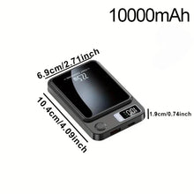 10000mAh Magnetic Portable Power Bank Wireless Fast Charger External Battery Pack for Travel Office Daily Use Compatible with MagSafe iPhone 16/15/14