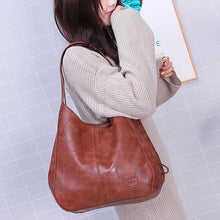 Women Soft PU Leather Tote Bag Vintage Shoulder Handbag Minimalist Top Handle Casual Everyday Purse