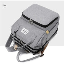 Large Capacity Mommy Diaper Backpack with Changing Mat Foldable Baby Bed Nursing Bag for Milk Bottle Storage