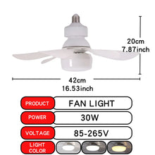 LED Ceiling Fan with Light and Remote Control 30W 40W Dimmable E27 Socket Ceiling Fan for Bedroom Living Room 6 Blades 3 Speed