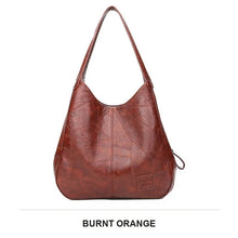Women Soft PU Leather Tote Bag Vintage Shoulder Handbag Minimalist Top Handle Casual Everyday Purse