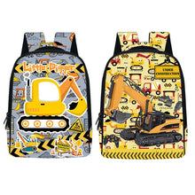Cute Excavator Graphic Backpack for 2-4 Years Old Kids Kindergarten Backpack Children School Bags Baby Toddler Diaper Bags