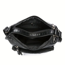 1pcs PU Leather Soft Multi-Pocket Crossbody Bag Large Capacity Minimalist Casual Shoulder Fashionable shoulder bag
