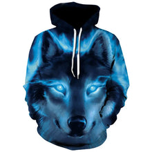 2023 Men's Oversized Hoodie 3D Wolf Animals Pattern Ferocious Warrior Fashion Sweatshirt Loose Street Funny Tracksuits Fitness