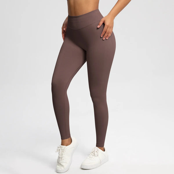 Women's Seamless Cropped Leggings - Peach Butt-Enhancing & Lifting for Yoga, Running & Fitness